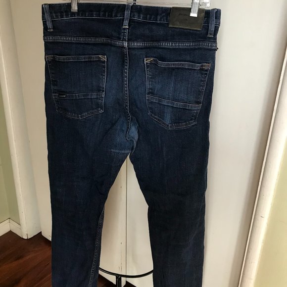 QUIKSILVER STRAIGHT FIT JEANS SIZE 34 X 31 STRETCH EUC - Picture 3 of 5